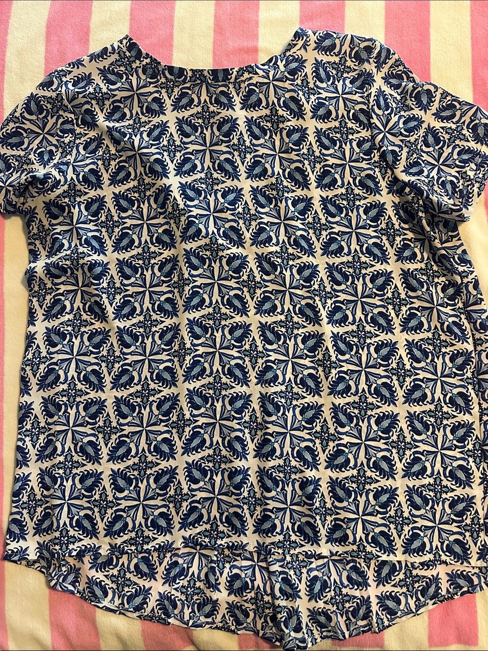 Classic Blue and White Patterned blouse